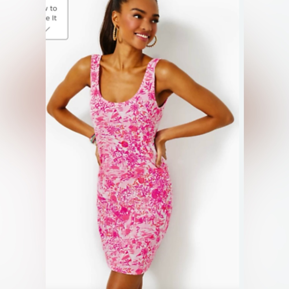 Lilly Pulitzer Pink and White Newberri  Mini Dress